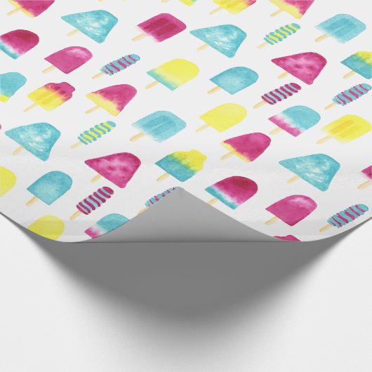 Yummy Popsicles Geschenkpapier (Ecke)