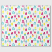 Yummy Popsicles Geschenkpapier (Flach)