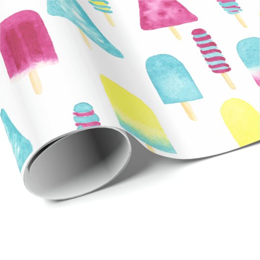 Yummy Popsicles Geschenkpapier (Rolleneckpunkt)