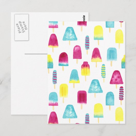 Yummy Popsicles Postkarte (Vorne/Hinten)