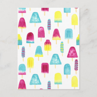 Yummy Popsicles Postkarte