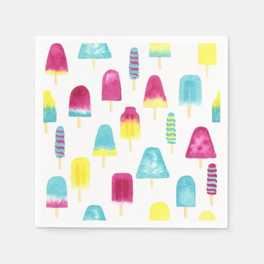 Yummy Popsicles Serviette (Vorderseite)