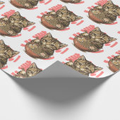Yummy Ramen Kitten Geschenkpapier (Ecke)