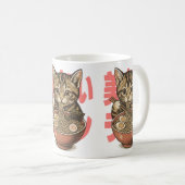 Yummy Ramen Kitten Kaffeetasse (VorderseiteRechts)