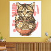 Yummy Ramen Kitten Leinwanddruck (Insitu (Wohnzimmer))