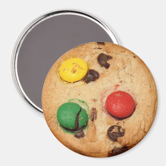 Yummy Realistic Chocolate Candy Cookie Magnet (Vorderseite/Rückseite)