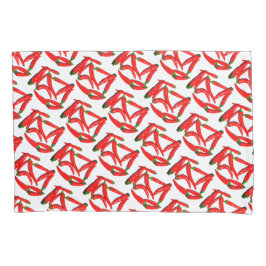 Yummy Red Hot Spicy Chili Paprikaschoten Muster Kissenbezug