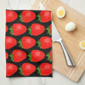 Yummy Red Strawberry World Funky Pattern Geschirrtuch (Viertel Falte)
