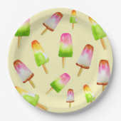 Yummy Regenbogen-Popsiv-Party Pappteller (Vorderseite)