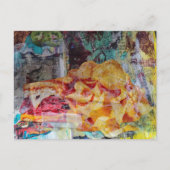 yummy sandwich and chips junk journal Collage Postkarte (Vorderseite)