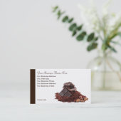 Yummy Schokoladen-Thema-berufliche Geschäfts-Karte Visitenkarte (Stehend Vorderseite)