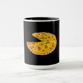 Yummy Sliced Pizza Cartoon Design Tasse (Zentrum)