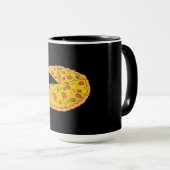 Yummy Sliced Pizza Cartoon Design Tasse (VorderseiteRechts)
