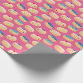 Yummy Sufganiyot Jelly Donuts Hanukkah Pattern Geschenkpapier (Ecke)
