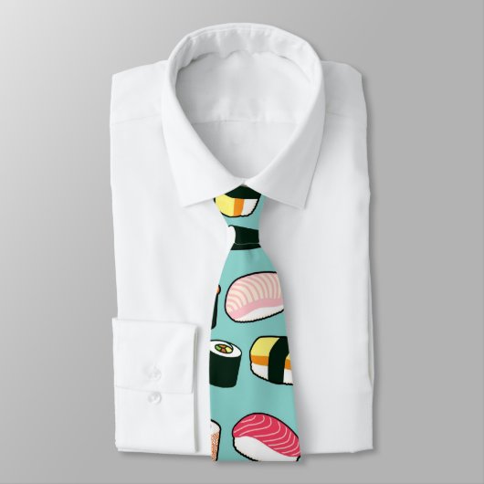 Yummy Sushi Fun Illustriertes Muster Krawatte (Gebunden)