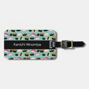 Yummy Sushi-Spaß-illustriertes Muster Gepäckanhänger