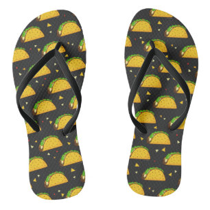 Yummy Taco Pattern Badesandalen