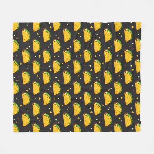 Yummy Taco Pattern Fleecedecke (Vorderseite (Horizontal))