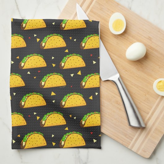 Yummy Taco Pattern Geschirrtuch (Viertel Falte)