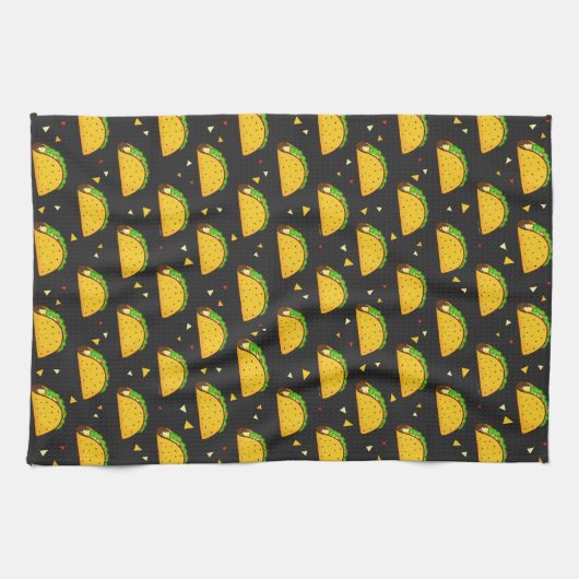 Yummy Taco Pattern Geschirrtuch (Horizontal)