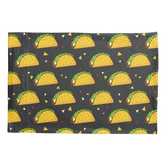 Yummy Taco Pattern Kissenbezug (Rückseite)