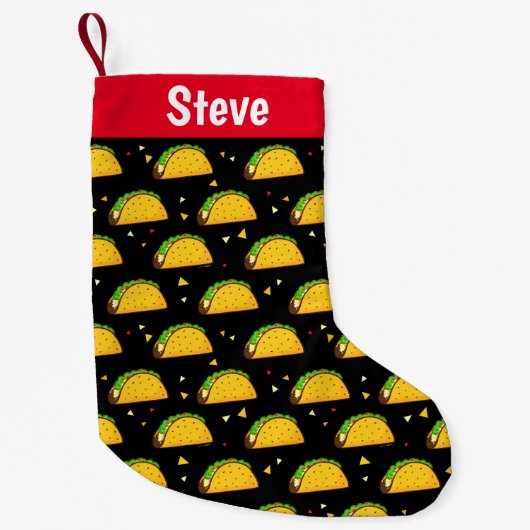 Yummy Taco Pattern Kleiner Weihnachtsstrumpf (Vorderseite)