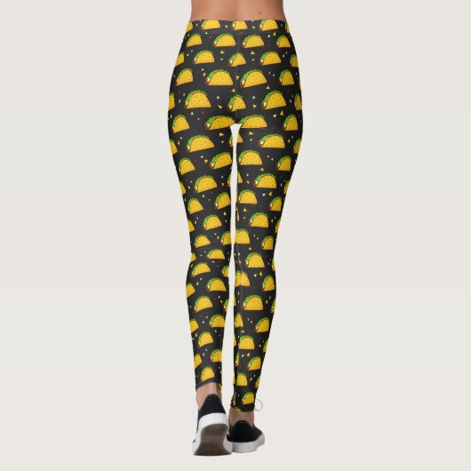 Yummy Taco Pattern Leggings (Rückseite)