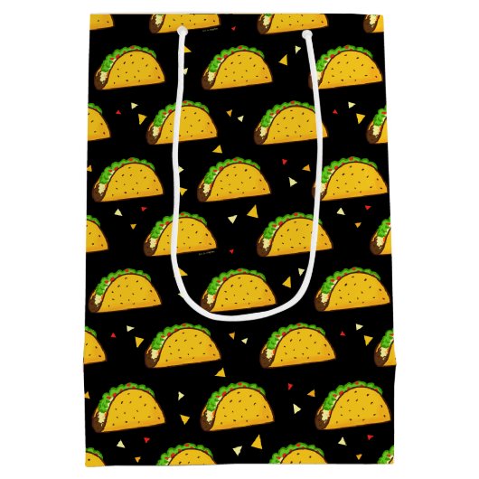 Yummy Taco Pattern Mittlere Geschenktüte (Rückseite)
