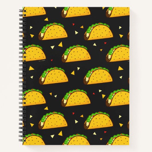 Yummy Taco Pattern Notizblock (Vorderseite)