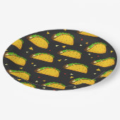 Yummy Taco Pattern Pappteller (Schrägansicht)