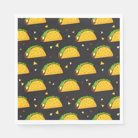 Yummy Taco Pattern Serviette (Vorderseite)