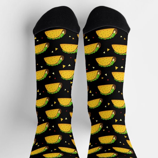 Yummy Taco Pattern Socken (Oben)