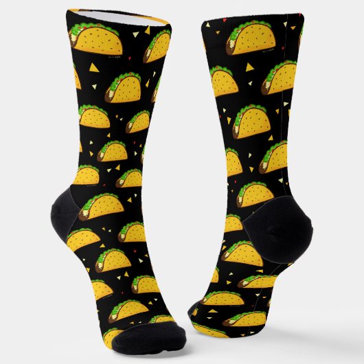 Yummy Taco Pattern Socken (Gewinkelt)
