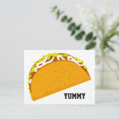 Yummy Taco Postkarte (Stehend Vorderseite)
