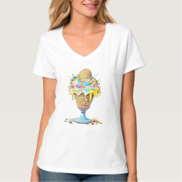 Yummy Whimsical Ice Cream Sundae T-Shirt
