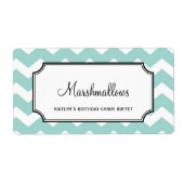 Yummy Zickzack Blue Custom Candy Buffet Glas Bulk (Vorne)