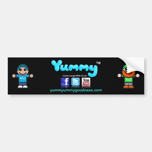 Yummyummygoodness.com-Autoaufkleber "Yummy" TM Autoaufkleber (Vorne)