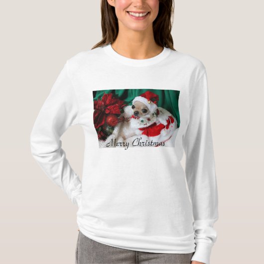 YumYum langer Hülsen-T - Shirt froher Weihnachten (Vorderseite)
