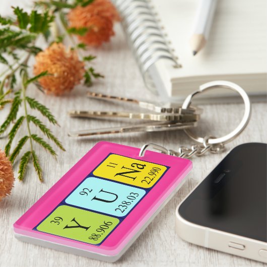 Yuna Periodenschlüsselring Schlüsselanhänger (Vorderseite rechts)