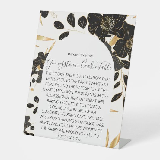 YUNGSTOWN COOKIE TABLE WEDING SIGN SOCKELSCHILD (Vorderseite)