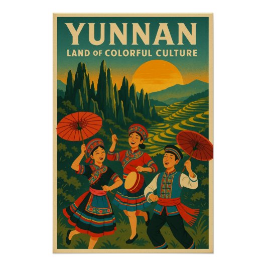 Yunnan - Land der farbenfrohen Kultur Poster (Vorderseite)