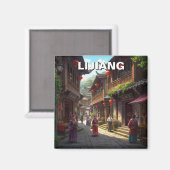 Yunnan Lijiang China Travel Magnet (Vorderseite/Rückseite)