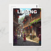 Yunnan Lijiang China Travel Postkarte (Vorne/Hinten)