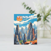 Yunnan Stone Forest China Postkarte (Stehend Vorderseite)