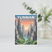 Yunnan Stone Forest China Postkarte (Stehend Vorderseite)
