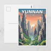Yunnan Stone Forest China Postkarte (Vorne/Hinten)