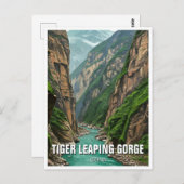 Yunnan Tiger Leaping Gorge China Travel Postkarte (Vorne/Hinten)