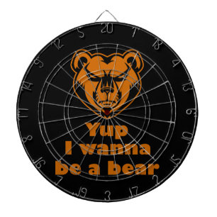 Yup I want to be Bär 3 Ring Binder Dartscheibe