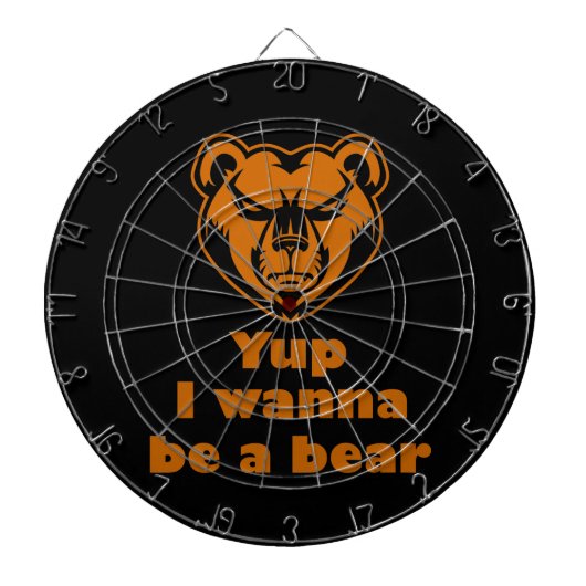 Yup I want to be Bär 3 Ring Binder Dartscheibe (vorne)