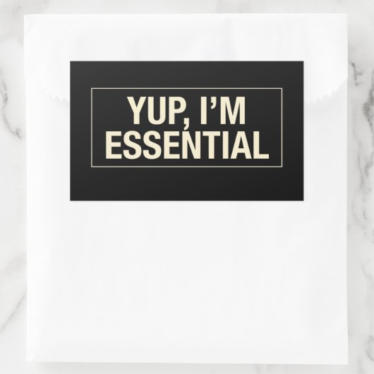 Yup Im Essential Rechteckiger Aufkleber (Tasche)
